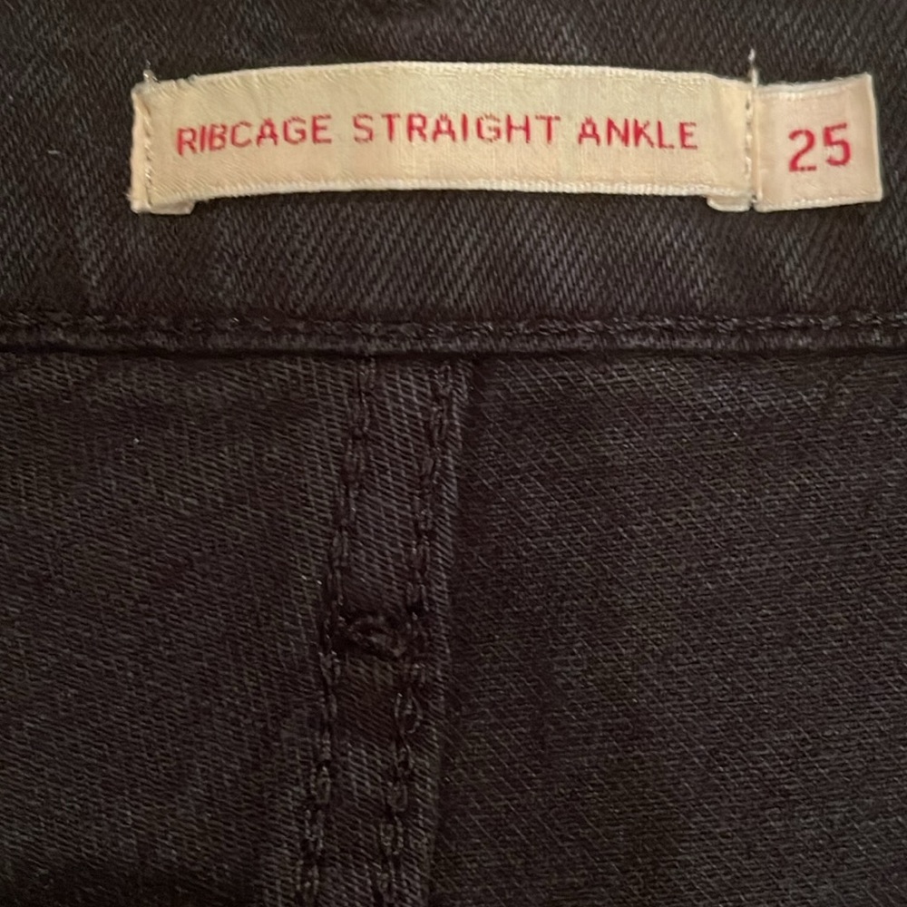 Levi’s Ribcage Straight Ankle Jeans, Size 25, Black - Picture 5 of 5